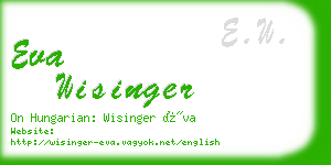 eva wisinger business card